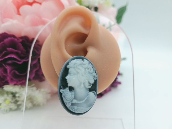 Preview: Frauen Ohrstecker oval